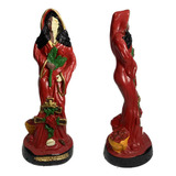 Imagem Pomba Gira Rosa Caveira De Gesso 22cm Umbanda