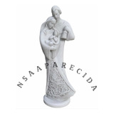 Imagem Sagrada Família Mármore Maciço Impecável Pequena 20cm