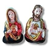 Imagem Sagrado Coração De Jesus Cristo E Maria Fé Oração Rica Em Detalhes
