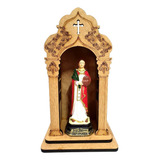 Imagem Santa Apolonia Resina E Oratorio Capela Madeira Cla