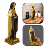 Imagem Santa Clara De Assis Resina 20 Cm Cor Marrom claro