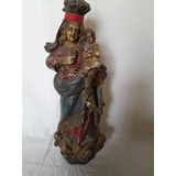 Imagem Santa De Nossa Senhora Aparecida Gesso Antiga