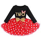 IMEKIS Roupa De Aniversário De Inverno Para Menina Meu Segundo Aniversário Minivestido Roupa De Bolo Saia Tutu De Bebê Outono Manga Longa Mouse Suprimentos Para Festa De 2 Anos Adereços Para