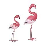 IMIKEYA 1 Par De Estátuas De Animais De Resina Flamingo Para Decoração De Casa Jardim Escultura De Animal Decoração De Mesa De Trabalho Decoração De Mesa De Festa Havaiana Decoração De Festa De Verão