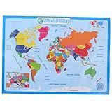 IMIKEYA 4 Folhas Mapa Mundial Mapa