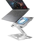 IMMOENUC Suporte Térmico Para Laptop Peltier - Altura E ângulo Ajustáveis- Resfriamento Termoelétrico De Alumínio Silencioso Para Laptops De 12 A 19 Polegadas- MacBook-Dell-HP-Lenovo Notebook De