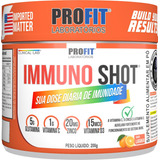 Immuno Shot Vit C Vit D Glutamina Zinco Profit Labs Sabor Laranja