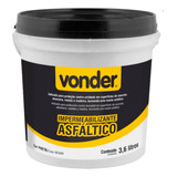 Impermeabilizante Asfáltico Vonder 3 6 Litro Acabamento Mate Cor Preto