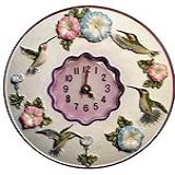 Import O Requintado Relógio De Beija Flor 20 Cm Redondo 3D Polystone Decoração De Parede Perfeito Para Cozinha Berçário Quarto Pátio Banheiro Escritório Decoração Encantadora De Beija Flor E Ideia De Presente Atenciosa