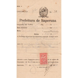 Imposto De Talho 1934 Prefeitura Itaperuna