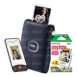 Impressora Instax Portátil Para Celular Mini Link   20 Fotos Cor Azul