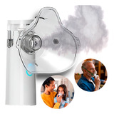 Inalador Silencioso Portátil Sem Fio Nebulizador Bivolt Mesh Cor Branco 110v