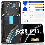 Incell Para Samsung Galaxy S21 FE 5G Tela LCD Para Samsung Galaxy S21 FE 5G SM-G990 Display Touch Digitalizador Montagem Kits De Peças De Reparo Com Moldura -preto-