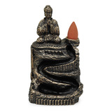 Incensário Buda Hindu Orando Cascata Fumaça