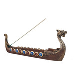 Incensario Canoa Viking Resina