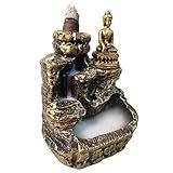 Incensário Cascata Buda Hindu 12cm Resina Porta Incenso