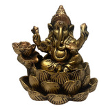 Incensário Cascata Deus Ganesha Estatua Porta Incenso Sorte