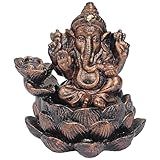 Incensário Cascata Deus Ganesha Queimador 5 Incensos Cone Bronze 