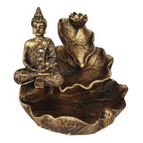 Incensario Cascata Folha Buda Hindu Meditando