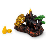 Incensário Cascata Ganesha Zen Porta Incenso Mais 10 Cones