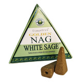 Incenso Indiano Cone Cascata Backflow Golden Nag Massala Fragrância Salvia Branca White Sage