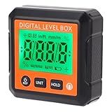 Inclinômetro Digital  Caixa De Medidor De ângulo Magnético Para Marcenaria  Reparo Automático Com Inclinômetro Transferidor Digital Magnético   Laranja  Tamanho De Abertura  7 15