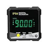 Inclinômetro ERYUE IP54 4 90 Inclinômetro Digital Portátil Retroiluminação LCD Transferidor Digital Medidor De Inclinação Régua De Ângulo Digital Magnética De Lado único Transferidor Multifuncio