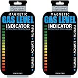 Indicador De Nível De Tanque De Gás Combustível GLP Propano Butano Preto Prático 2 Peças Indicadores De Nível De Combustível De Propano Reutilizáveis Conectores De Grade De Garrafa De Calibre