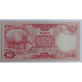 Indonésia Bela Cédula 100 Rupees 1977 S fe Escassa
