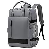 InduSKY Mochila De Viagem Grande Para Mulheres 40L Mochila De Bagagem Pessoal Mochila Casual Mochila Escolar Cinza 01 Large Mochilas De Viagem