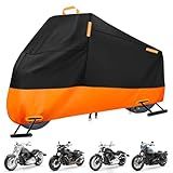 INEZARI Capa De Motocicleta Impermeável Ao Ar Livre Capa De Motocicleta Resistente 300D Para Harley Davidson Sportster 1200 883 Fat Boy 114 Street Bob Capa De Scooter De Proteção Para Todas As