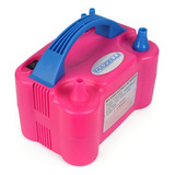 Inflador Elétrico 2 Bicos Balão Bexiga Compressor Voltagem Cor Rosa 110v