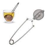 Infusor Coador De Chá E Eras Em Aço Inoxidável Com Alça Cor Prateado
