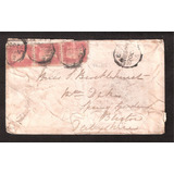 Inglaterra Antigo Envelope Com Selos One Penny Red Placa 101