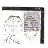 Inglaterra Antigo Envelope Transatlântico Do Ano De 1883