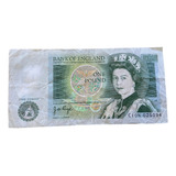 Inglaterra Cédula One Pound 1978 Rainha Elizabeth