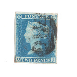 Inglaterra Selo 2d Pence Blue De