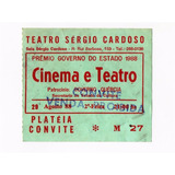 Ingresso Antigo Premio Gov Sao Paulo Teatro E Cinema 1988