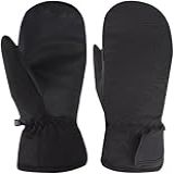 INOGIH Luvas De Esqui De Inverno à Prova D água E à Prova De Vento Para Mulheres Homens Luvas De Neve Antiderrapantes E Quentes Com Forro Grosso Preto M
