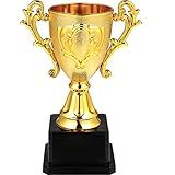 INOOMP Copo De Troféu De Ouro De Plástico Para Troféus Prêmios De Primeiro Lugar Prêmios Para Esportes Torneios Competições Troféu De Jogo De Liga De Futebol De Futebol Outro Prêmio De Trabalho Em Equipe