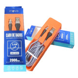 Inova Cabo Usb Carregador Tipo c 2 Metros Carregamento Rápido