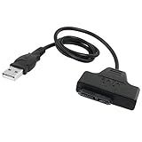 Inovat Cabo Adaptador USB 2 0 Para 7 6 13 Pinos Slimline Slim SATA Laptop CD DVD Rom Optical Drive Preto