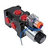 INPANOLS Válvula Desviadora De Solenoide Hidráulica 13GPM DC12V SAE Portas Seletor Solenóide Hidráulico Pressão Máxima 200 Bar