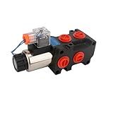 INPANOLS Válvula Desviadora De Solenoide Hidráulica 13GPM DC24V SAE Portas Seletor Solenóide Hidráulico Pressão Máxima 200 Bar
