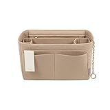 Inserção Organizadora De Bolsa Organizador De Bolsa De Feltro Com Zíper E Inserção Inferior Costurada Ajuste Speedy Neverfull Graceful 6 Tamanhos Médio Bege