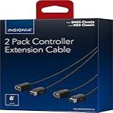 Insignia Cabo De Extensão De Controlador De 1 8 M Pacote Com 2 Para Controles Nintendo SNES Classic E Nintendo NES Classic Preto
