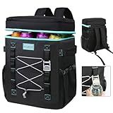INSMEER Mochila Termica Mochila De Viagem Leve Resfriador De Mochila Isolada À Prova De Vazamentos Para Acampar Praia Bolsa Termica Portátil Cooler Caixa Termica Macia X Grande Preto