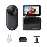 Insta360 GO 3S - Câmera De Vlogging Portátil Minúscula 4K Preta De 128 GB- POV Mãos-livres- Montagem Em Qualquer Lugar- Estabilização- Vida útil Da Bateria De 140 Minutos- 10 M à Prova D-água- Ponto