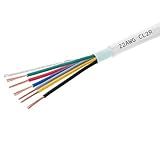 InstallerCCTV 22 AWG 6 Condutores Cabo De Fio De Alarme De Segurança Blindado- Cabo De Controle De Alarme De Riser- Carretel De 125 Pés De Cobre Completo Para Estação De Incêndio-som-segurança