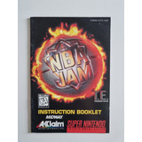 Instruction Booklet Nba Jam T.e. Snes Super Nintendo 